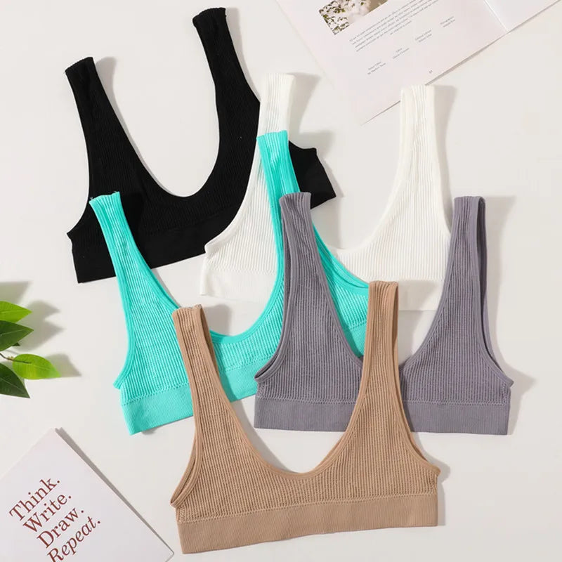 Women Push Up Bras Deep-U Shape Brassiere Small Cup Bralette Non-wire Seamless Underwear Female Comfy Sexy Lingerie Intimates
