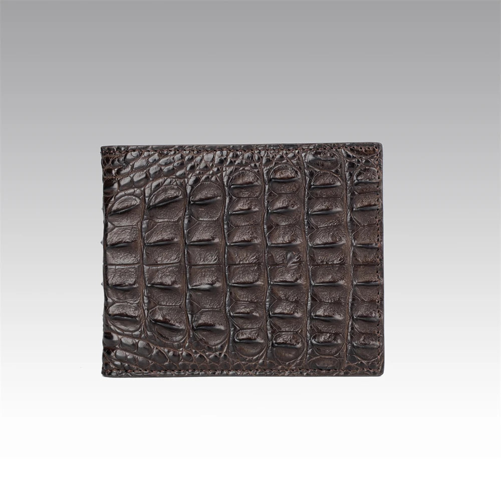 Custom Classic Luxury Genuine Real Crocodile Skin Leather Wallet ID Cards Slots Gift for Men Short Bifold Wallets Customized