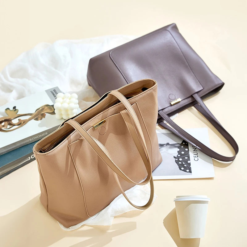 2026 Fashion Large Women Tote Bags Personalized Custom Logo Genuine Leather Shoulder Luxury Bag for Women Handbags