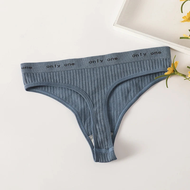 1PC Seamless G-String Panties Women's Underwear Female Underpants T-back Letter Belt Comfort Sexy Lingerie Shapewear Thongs