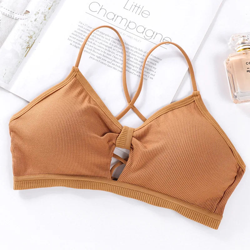 Strapless Tube Tops Women Crop Top Seamless Underwear Back Closure Sexy Lingerie Female Wrap Bra Chest Padded Bandeau Top