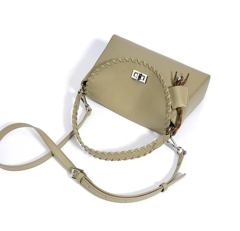 New Genuine Cowhide Leather Arrival Designer Women Handbag Fashion High Quality Cowhide Ladies Shoulder Bag Crossbody Bag