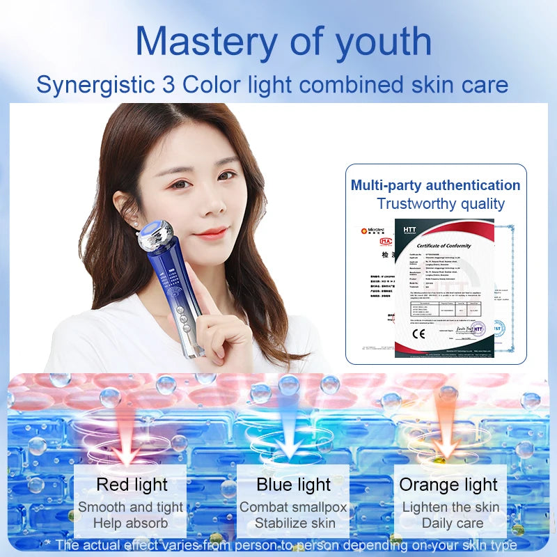 Hottest Sale Rf Beauty Instrument EMS Face Lifting Instrument Face Import and Export Tender Skin Instrument Cold and Hot