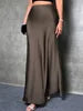 2025 Spring and Summer Hot New Style Silk Satin Skirt High Quality Slim Fit Simple A- Line Women Long Skirt