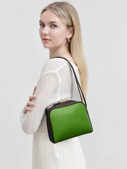 2025 Women's High-End Shaped Single-Shoulder Bag Vintage Style Two Fashionable Simple Business Design