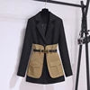 Leisure Suit Jacket for Women's Autumn High-end Mid Length Korean Version Slim Fitting Suit