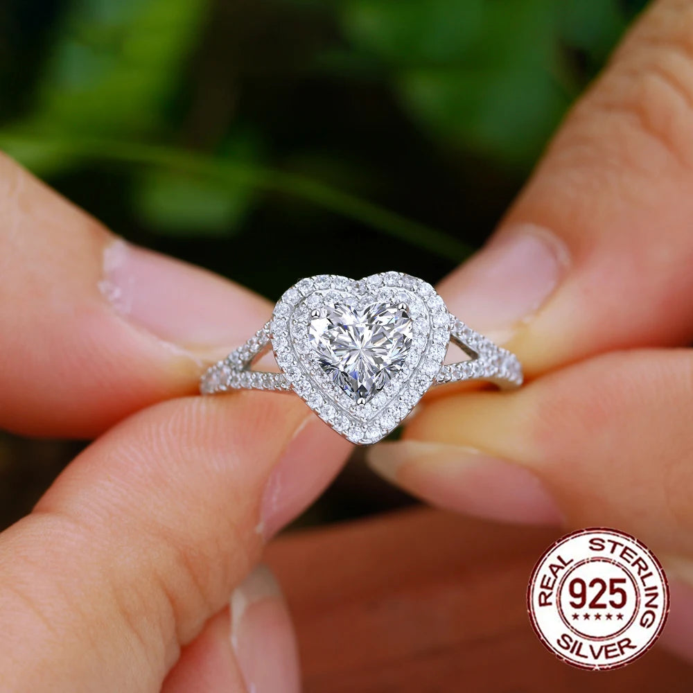 Fine Ring Jewelry Zircon CZ Anniversary Propose Promise Engagement Wedding Bridal S925 Sterling Silver Ring Collection for Women