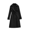 2025 Spring Autumn New Fashion Women's Korean Style Elegant Casual Mid-Length Trench Coat Long Sleeves Button Women's Overcoat