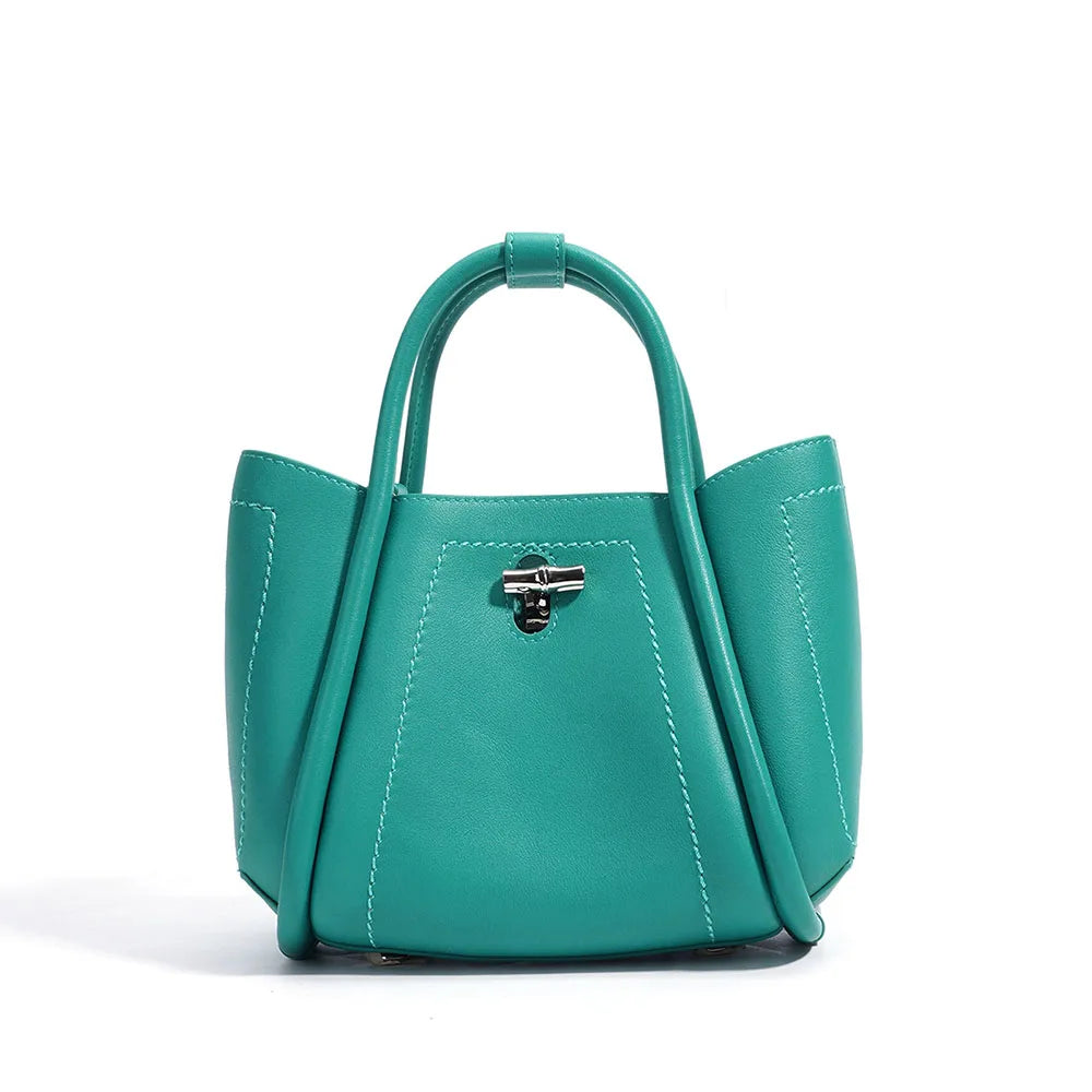 Custom New Design Genuine Cowhide Leather Shoulder Bag High Quality Tote Style Crossbody Handbag Vintage Style for Ladies