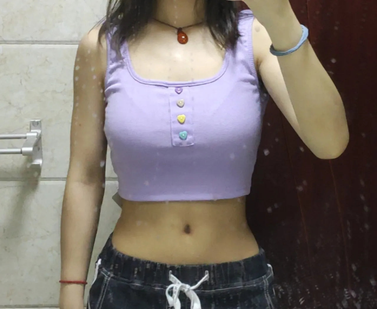 2025 Women Crop Tops Wholesale Purple High Quality Casual Wearing Crop Top Woman