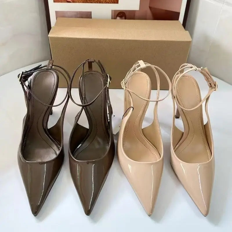 Pointed Talons Aiguilles Sexy Spike Heels Slingback Heels Sandal Heels