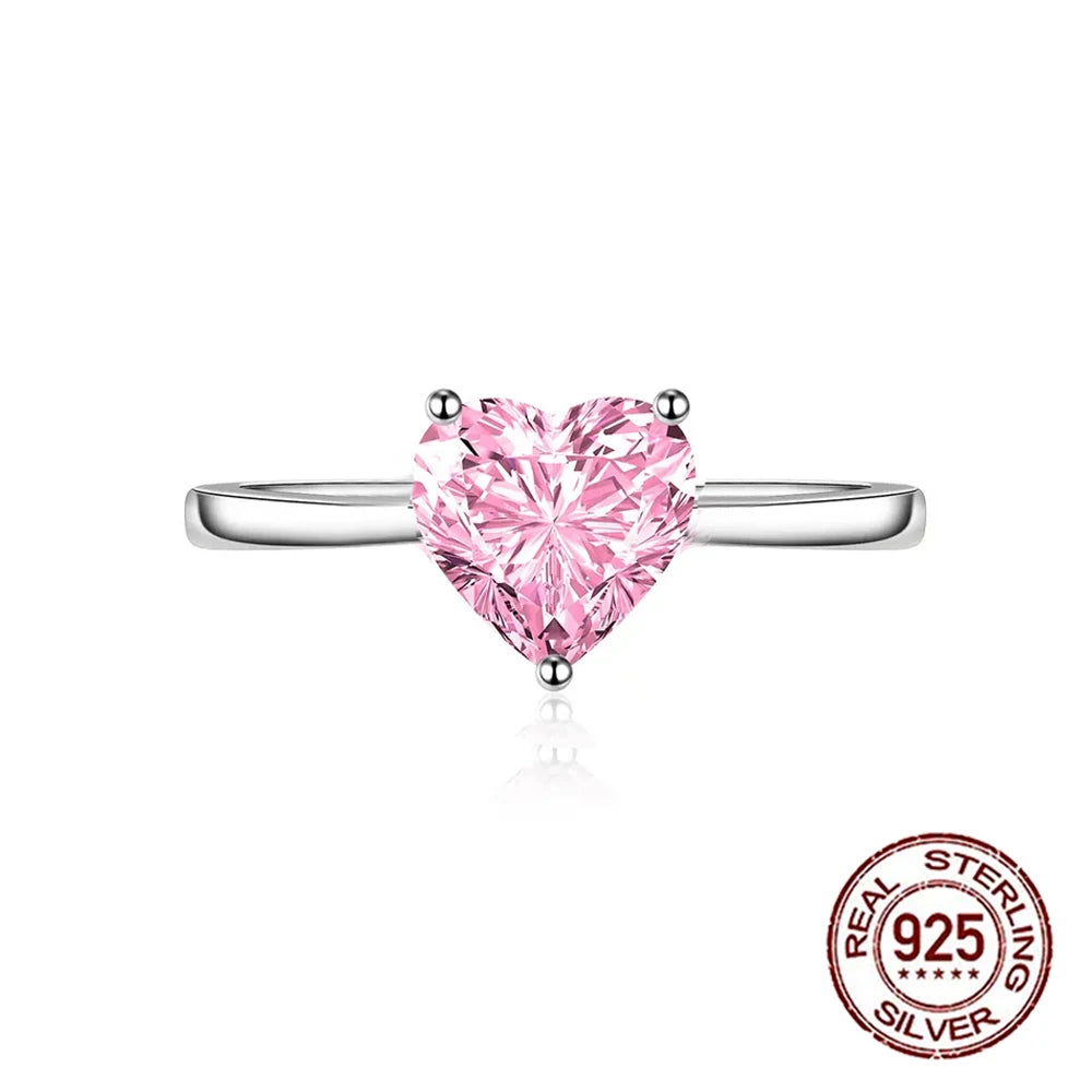 Fine Ring Jewelry Zircon CZ Anniversary Propose Promise Engagement Wedding Bridal S925 Sterling Silver Ring Collection for Women