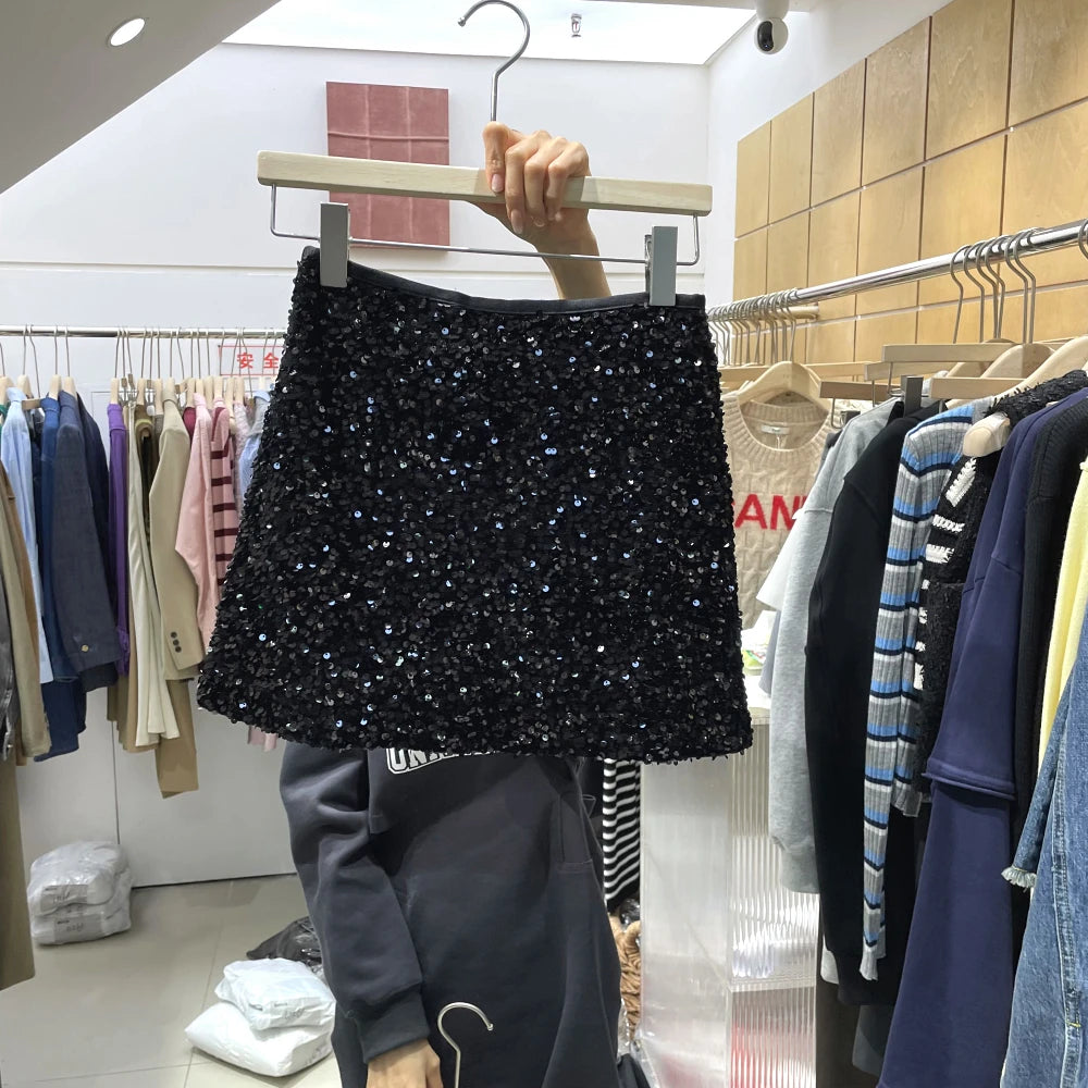 2025 Mini Skirts Women Sexy Sequin Bodycon Club Skirts for Women Spring New Style Wholesale Mini Skirts