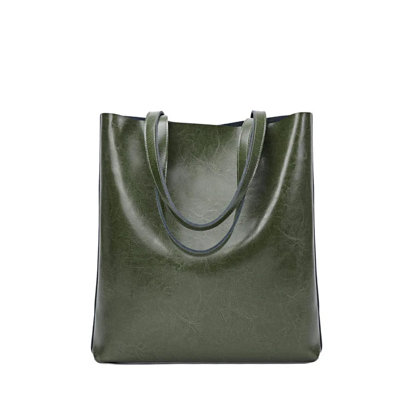 Style Luxury Real Leather Shopping Hand Bags Tote Bag Ladies Fashion Bag Cow Leather Private