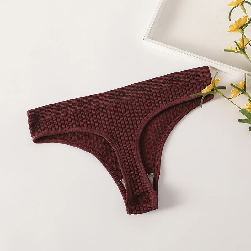 1PC Seamless G-String Panties Women's Underwear Female Underpants T-back Letter Belt Comfort Sexy Lingerie Shapewear Thongs