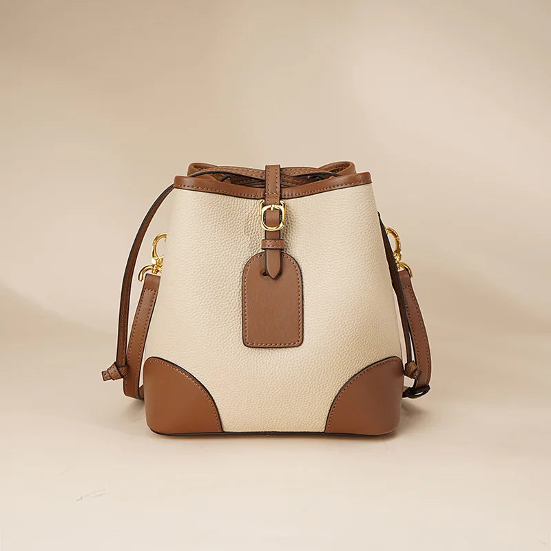 Luxury Women's Handbag New Design Large Capacity Structured Cowhide Bag Genuine Leather Fashion Handbags for Ladies