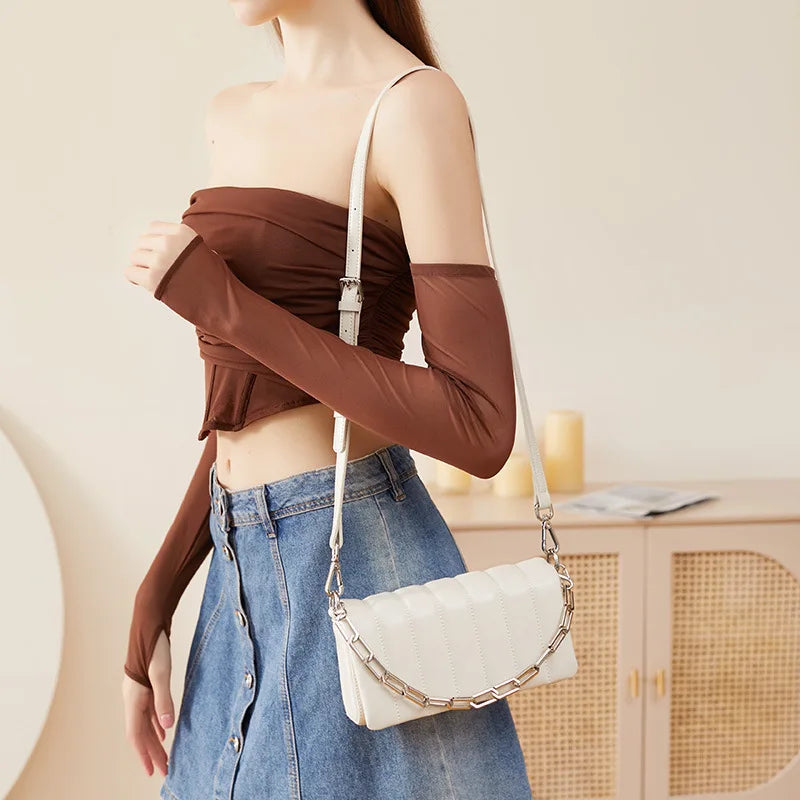 2025 Ladies Cowhide Handbag High Quality Genuine Leather Candy Polyester Vintage for Summer Winter Luxury Single Bag for Women