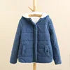 Girls Women Jackets and Coats 2025 Fashion High Quality Plain Hooded Warm Winter Coats for Ladies Women