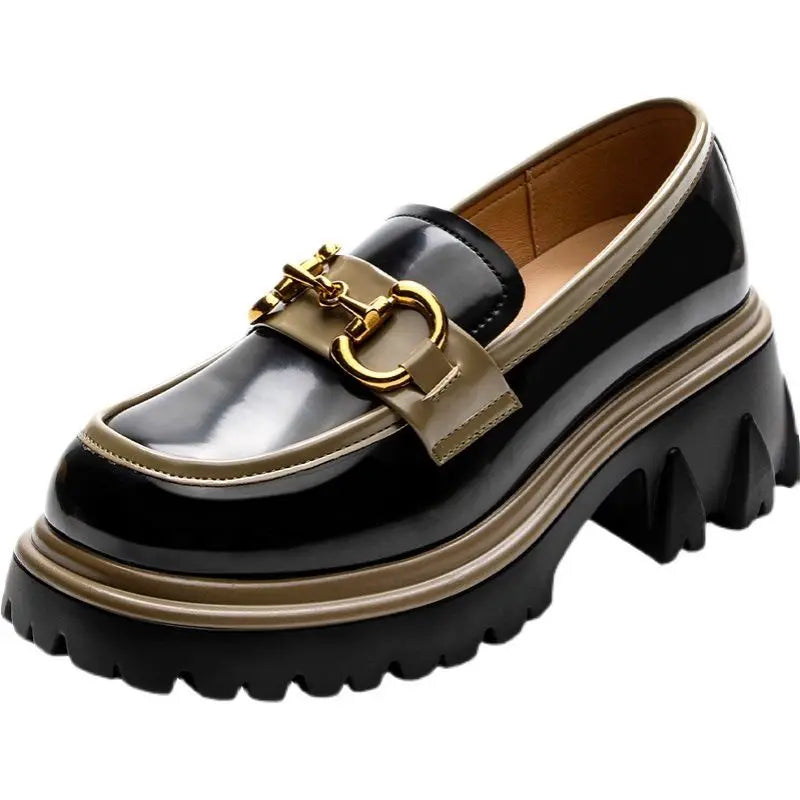 Womens Loafers 2025 New Fashion PU Leather High Pumps Women Shoes Casual High Quality Ladies Loafers