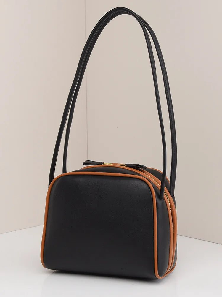 2025 Women's High-End Shaped Single-Shoulder Bag Vintage Style Two Fashionable Simple Business Design