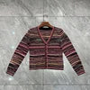 High Quality Spring Autumn Women Knitted Jacket Fashion V-Neck Long Sleeve Casual Sweater Top