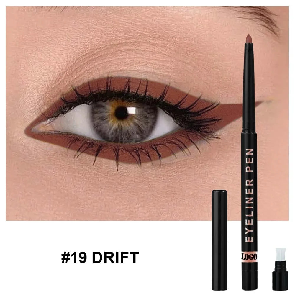 High Pigment Glitter Eyeliner Pencil Waterproof Long-Lasting Smudge-Proof Shimmery Metallic Eyeliner Makeup Pen