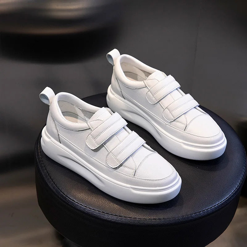 New Hot Selling All-match Thick-soled Genuine Leather Velcro Casual Flat Shoes
