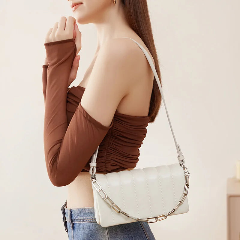 2025 Ladies Cowhide Handbag High Quality Genuine Leather Candy Polyester Vintage for Summer Winter Luxury Single Bag for Women