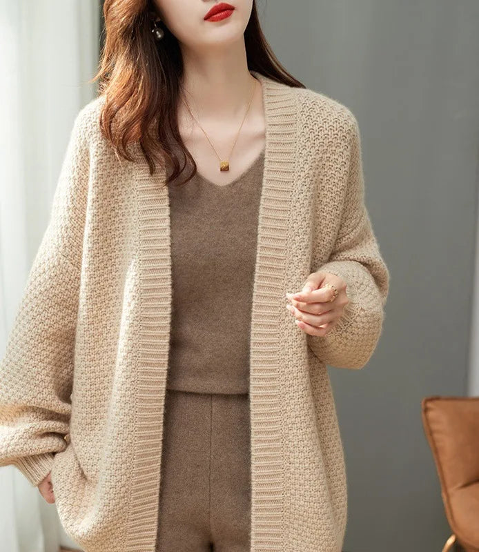 Fall Winter Cotton Sweater Cardigan Women's New Fashion Knitted Cardigan Coat Tops Woman Loose Casual Sweater