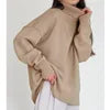 2025 Hot Selling Europe and the United Style New Solid Color Turtleneck Sweater Autumn and Winter Loose Sweater Top Women