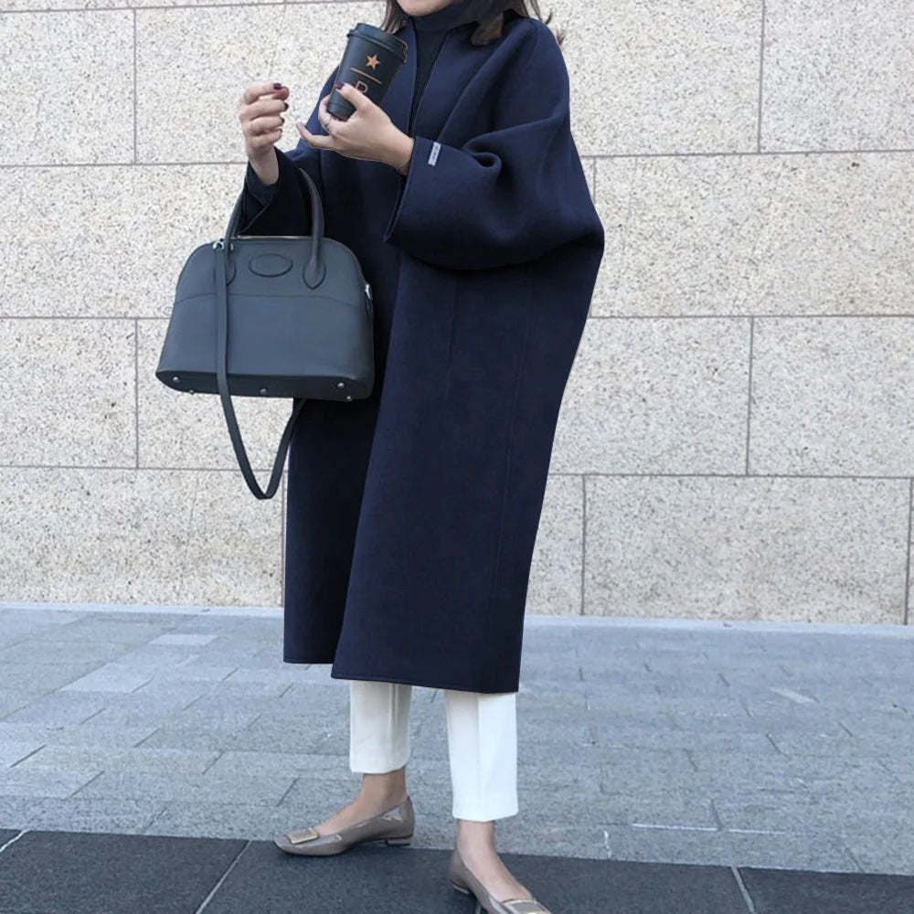 Popular Women's Wear 2025 Autumn/Winter New Coat Temperament Commuter Solid Color Korean Version Straight Tube Loose Fit