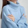 2025 Hot Selling Europe and the United Style New Solid Color Turtleneck Sweater Autumn and Winter Loose Sweater Top Women
