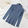 Hot Sale Long Sleeves Women Turtleneck Sweater Autumn Winter High Quality Warm Blouse Slim Women's Solid Color Knitwear Sweater