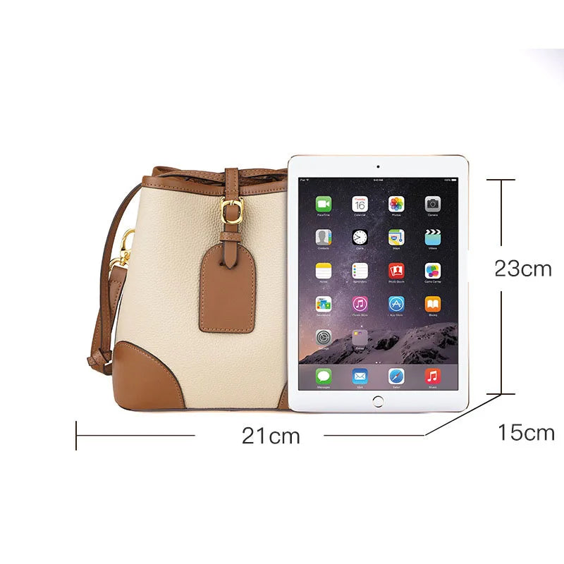 Luxury Women's Handbag New Design Large Capacity Structured Cowhide Bag Genuine Leather Fashion Handbags for Ladies