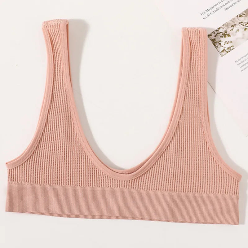 3Pcs/Set Seamless Bras For Women Push Up U Shape Bra Nonwire Underwear Female Sexy Lingerie Sport Bra Tops Comfort Intimates