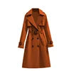 2025 Spring Autumn New Fashion Women's Korean Style Elegant Casual Mid-Length Trench Coat Long Sleeves Button Women's Overcoat