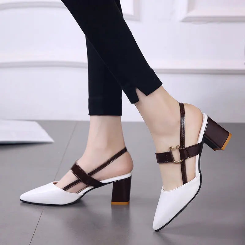 Sandals Heels Ladies Women Shoes 2022 Fashion Comfortable Pointed Sandal High Heel Summer Sandal Heels