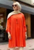 S-5XL 2025 Loose Ruffle Knitted Spring Long Sleeve Plain Color Pleated Blouse Long Shirts Muslim Women Islamic Long Shirts
