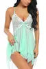 Women's Sexy Lingerie Set Transparent Lace Underwear Romantic Lingeries Set Sexy Bra Dress and Thong Sets for Woman