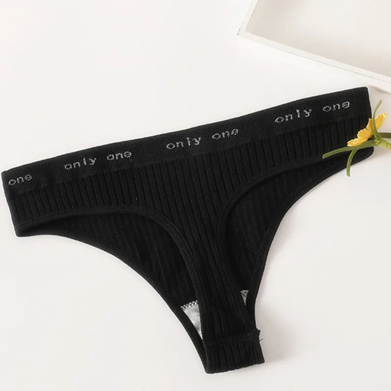 1PC Seamless G-String Panties Women's Underwear Female Underpants T-back Letter Belt Comfort Sexy Lingerie Shapewear Thongs