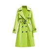 2025 Spring Autumn New Fashion Women's Korean Style Elegant Casual Mid-Length Trench Coat Long Sleeves Button Women's Overcoat