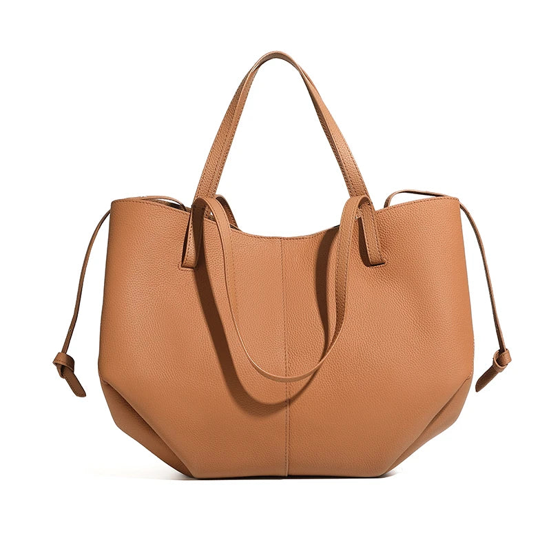 Customizable Designer High Quality Real Leather Large Capacity Shoulder Tote Bags for Ladies Women Handbags Luxury