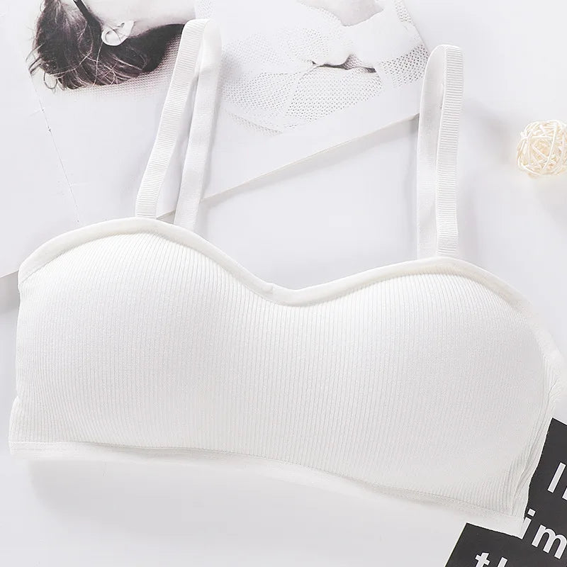 Strapless Tube Tops Women Crop Top Seamless Underwear Back Closure Sexy Lingerie Female Wrap Bra Chest Padded Bandeau Top