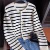 Cardigan for Women Single Breasted Crewneck Shirt Sweater Knit Cardigan
