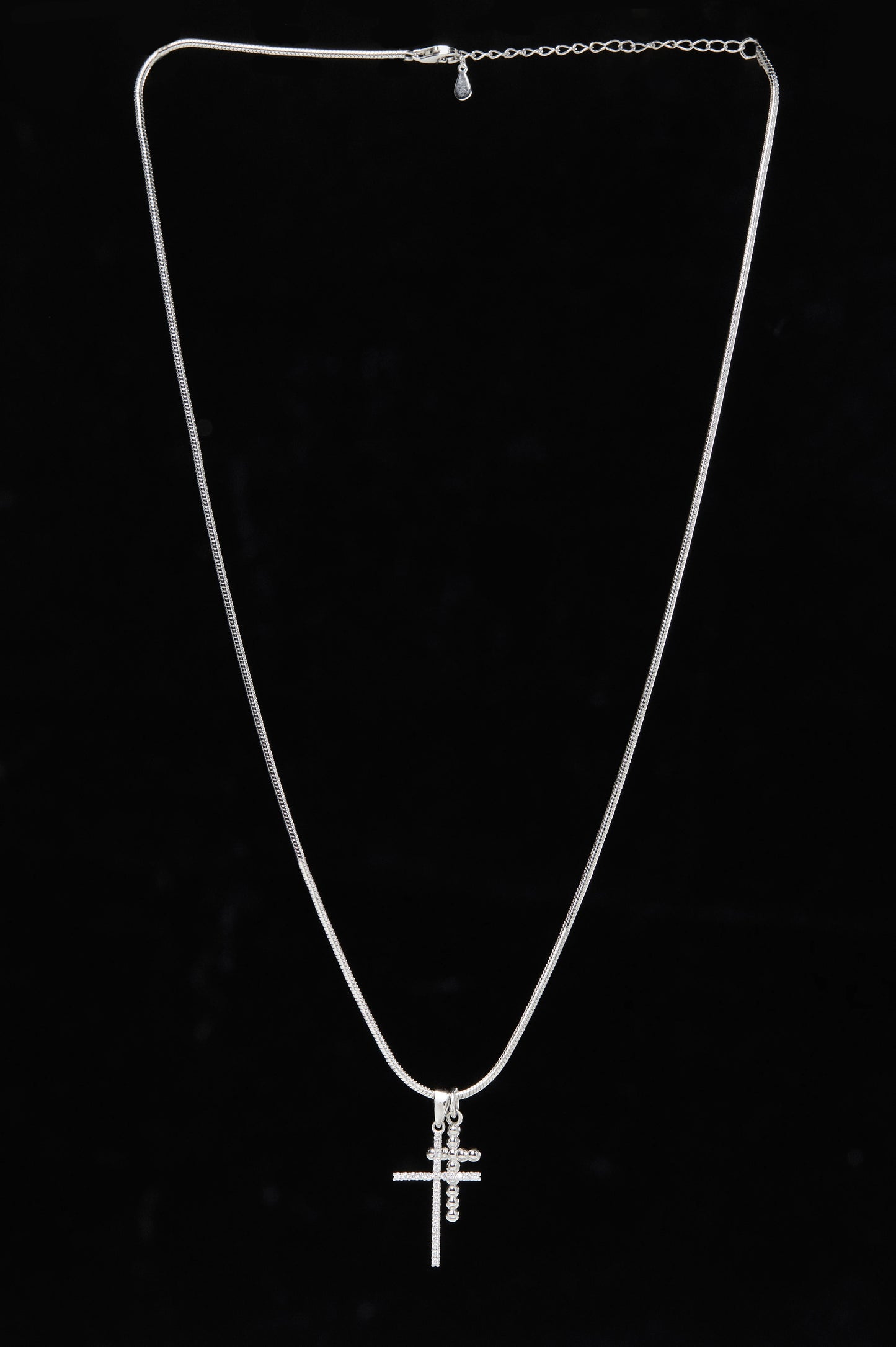 925 Sterling Silver Cross Moissanite Logo Pendants Necklace Customizable Double Cross Necklace for Men Religious Silver Chain