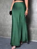 2025 Spring and Summer Hot New Style Silk Satin Skirt High Quality Slim Fit Simple A- Line Women Long Skirt
