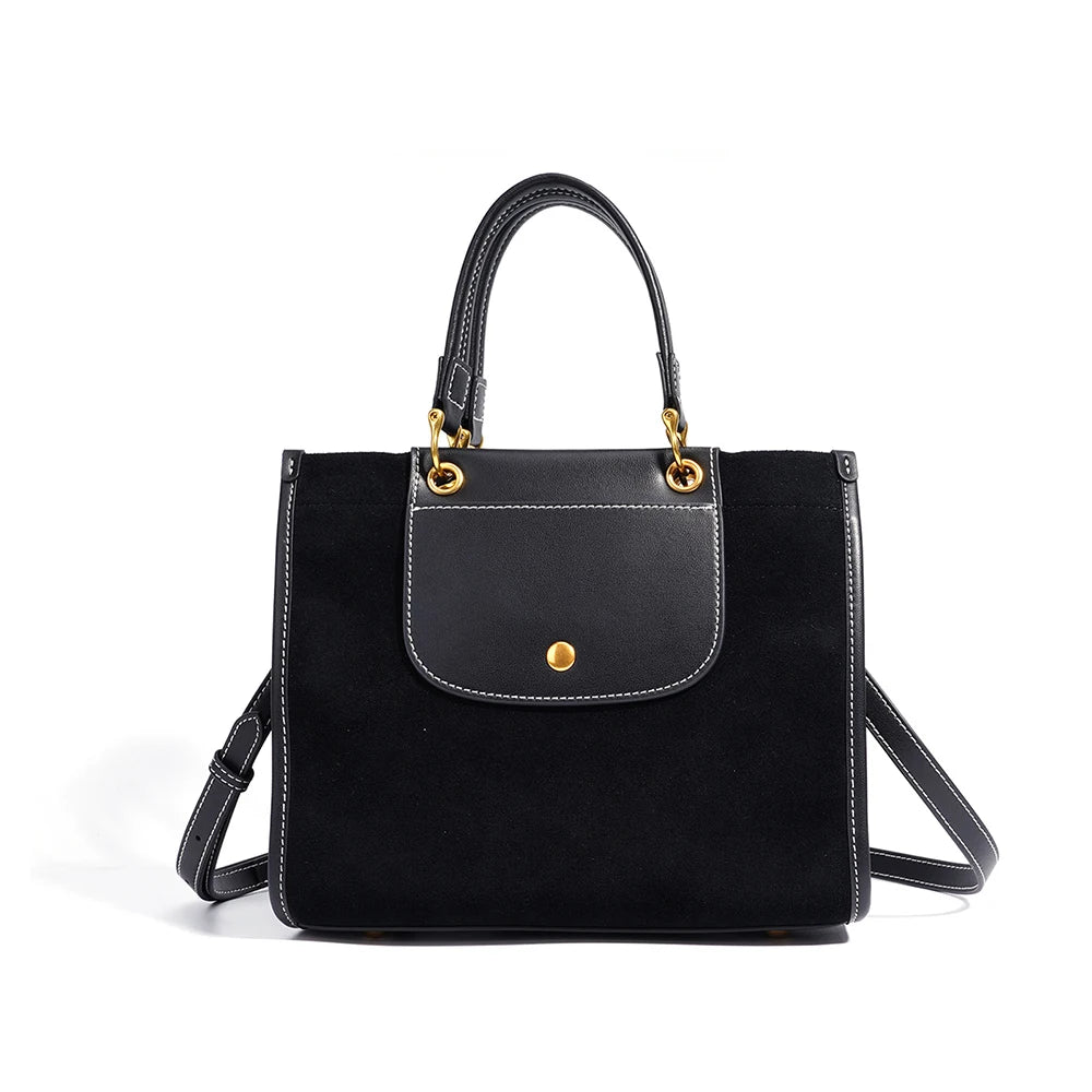 2026 Autumn New Women Suede Genuine Leather Shoulder Tote Underarm Shoulder Bag Leather Handbag for Ladies Hand Bag