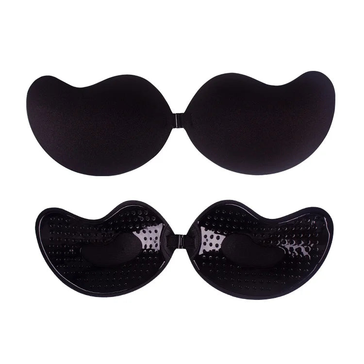 Silicone Invisible Underwear Strapless Bra for Women F Cup Seamless Strapless Front Buckle Backless Mango-shaped Adhesive Bras