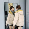 2025 Winter New Women's Classic Padded Jacket Casual Slim Short Coat with Hood Long Sleeve Solid Color Zipper Loose Casual Style