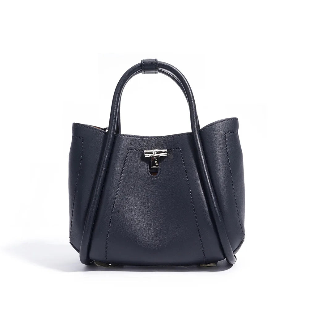 Custom New Design Genuine Cowhide Leather Shoulder Bag High Quality Tote Style Crossbody Handbag Vintage Style for Ladies
